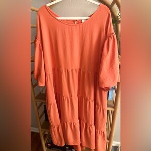 Summer Coral Dress, Graduations or Luncheons comfortable, Lose fitting 2XL